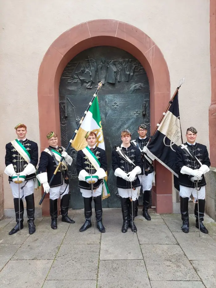 Mitglieder der K.St.V. Rheno-Frankonia und Tannenberg-Frankonia in Würzburg